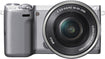 NEX-5T Compact System Camera with 16-50mm Retractable Lens - Silver