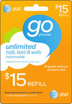 $15 Prepaid Wireless Airtime Card