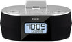 Dual Charging Stereo FM Clock Radio - Black/Silver
