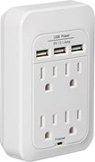 4-Outlet 3-USB-Port Power Hub with Surge Protection
