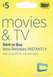 $5 Movie Download Card