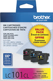 Ink Cartridges for Select Brother Printers (3-Count) - Cyan/Magenta/Yellow