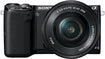 NEX-5T Compact System Camera with 16-50mm Retractable Lens - Black