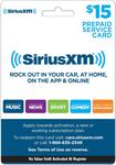 $15 Prepaid Service Card for SiriusXM Internet Radio