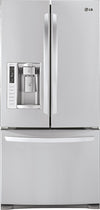 24.9 Cu. Ft. French Door Refrigerator with Thru-the-Door Ice and Water - Stainless-Steel