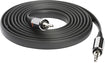 6' Flat Auxiliary Stereo Audio Cable - Black