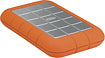 Rugged Triple 500GB External USB 3.0/FireWire 800 Portable Hard Drive - Orange/Silver