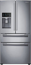 24.7 Cu. Ft. 4-Door French Door Refrigerator with Thru-the-Door Ice and Water - Stainless-Steel