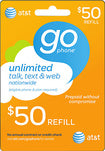 $50 Prepaid Wireless Airtime Card