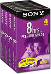 160-Minute Premium Grade Videotapes (4-Pack)
