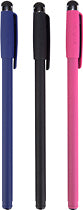 Stylus/Pens (3-Count) - Blue/Dark Red/Black