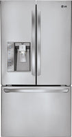 24.5 Cu. Ft. Counter-Depth French Door Refrigerator with Thru-the-Door Ice and Water - Stainless-Steel