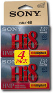 Hi8 Metal-Particle Videotapes (4-pack)
