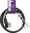 6' 30-Amp 4-Prong Dryer Cord with Eyelet Terminals Required for Hook-Up