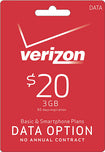 $20 Data Add-On Card