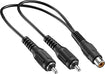 Female-to-Male RCA Y-Adapter - Black