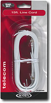 15' Line Cord - White