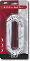 25' Handset Cord - White