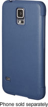 Leather Flip Case for Samsung Galaxy S 5 Cell Phones - Blue