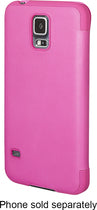 Leather Flip Case for Samsung Galaxy S 5 Cell Phones - Pink
