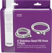 6' Stainless-Steel Washing Machine Fill Hose (2-Pack) Required for Hook-Up