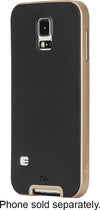 Slim Tough Bumper Case for Samsung Galaxy S 5 Cell Phones - Gold/Black