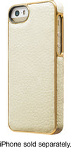 Leather Wrap Case for Apple® iPhone® 5 and 5s - White/Gold