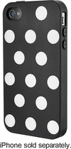Polka Dot Case for Apple® iPhone® 4S - Black/White