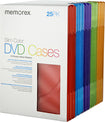 25-Pack Color Slim DVD Storage Cases - Assorted