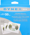 50-Pack CD/DVD Sleeves - White