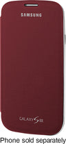 Flip-Cover Case for Samsung Galaxy S III Cell Phones - Red