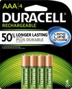 Rechargeable AAA Batteries (4-Pack)