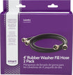 4' Rubber Washer Hose (2-Pack) Required for Hook-Up - Black