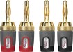 Speaker Cable Banana Plugs (4-Pack) - Red/Black