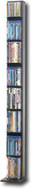 Elle 8-Tier Multimedia Storage Tower - Black/Gray