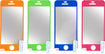 Screen Protectors for Apple® iPhone® 5 and 5s (4-Pack) - Blue/Green/Orange/Pink