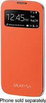 S-View Flip Cover for Samsung Galaxy S 4 Cell Phones - Orange